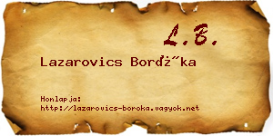 Lazarovics Boróka névjegykártya